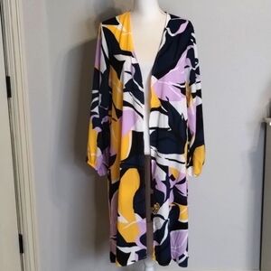 Lildy Bubble Sleeve Duster Swim Cover Large - XL Blue/Black/Purple/Light Orange